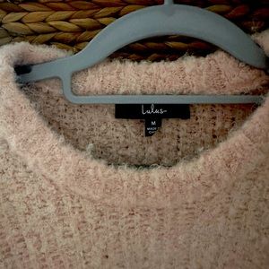 Lulus two tone pink/blush/apricot fuzzy sweater size M